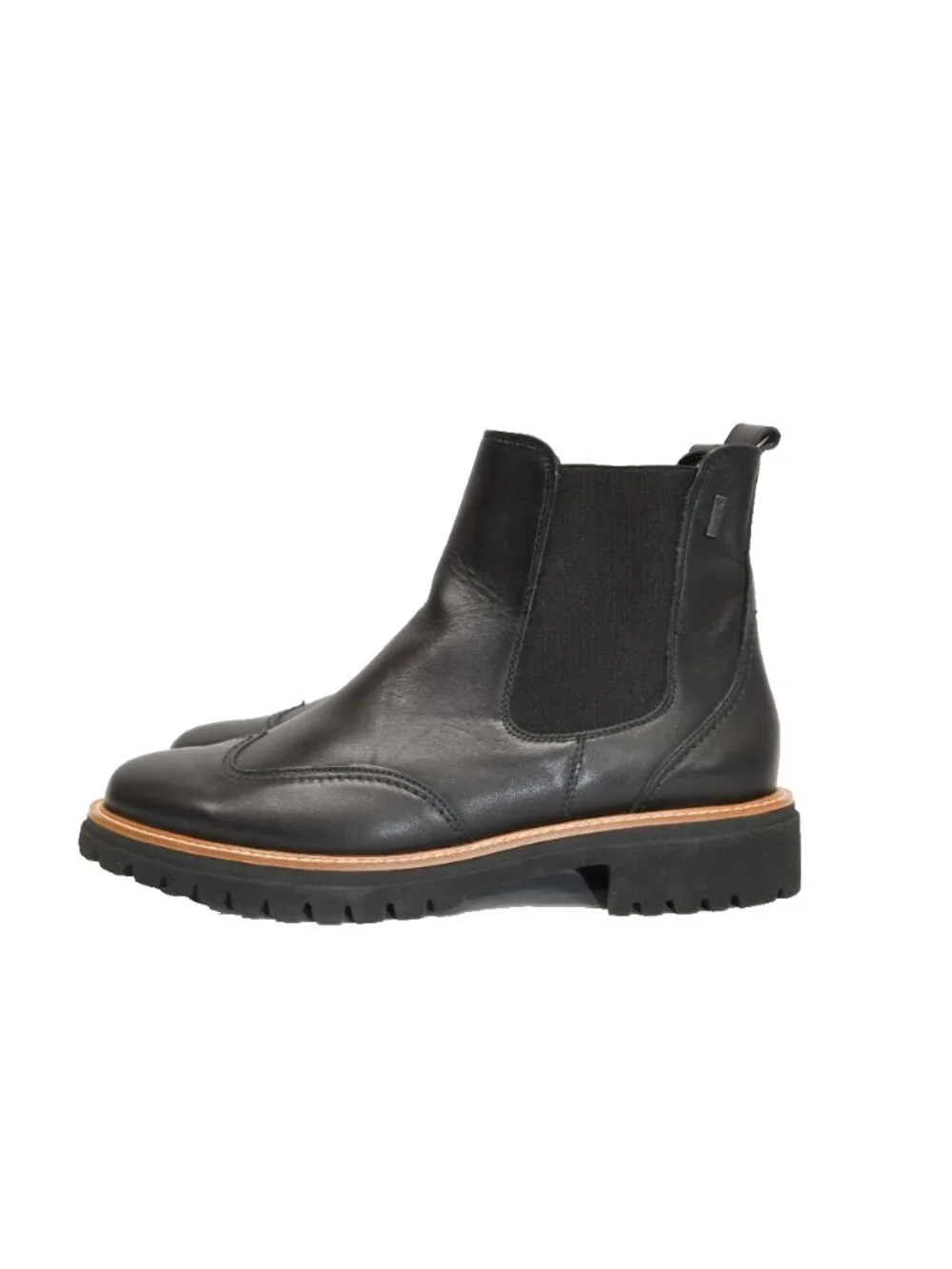 $550 PAUL GREEN WATSON GORE-TEX CHELSEA ZIP LEATHER BOOTIE BLACK 10.5 (TF21)